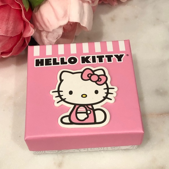 Hello Kitty Sanrio Yellow Gold Flash Plated Lariat Bracelet Imitation Pearls - Picture 6 of 8